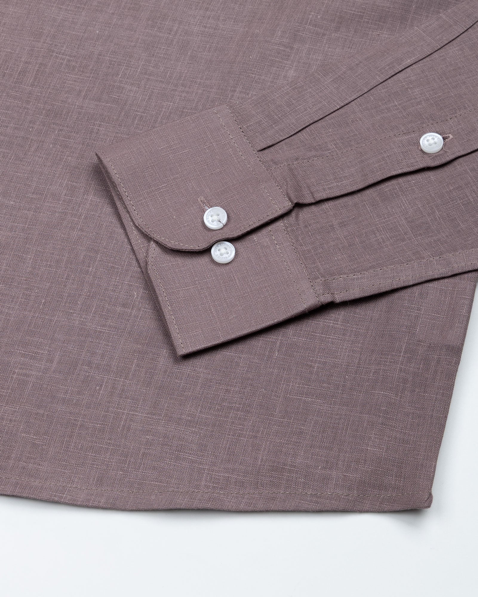 Fauren Brown Plain Luxurious Linen Shirt - John Ellies