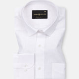 Fauren White Plain Luxurious Linen Shirt - John Ellies