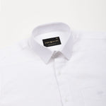 Fauren White Plain Luxurious Linen Shirt - John Ellies