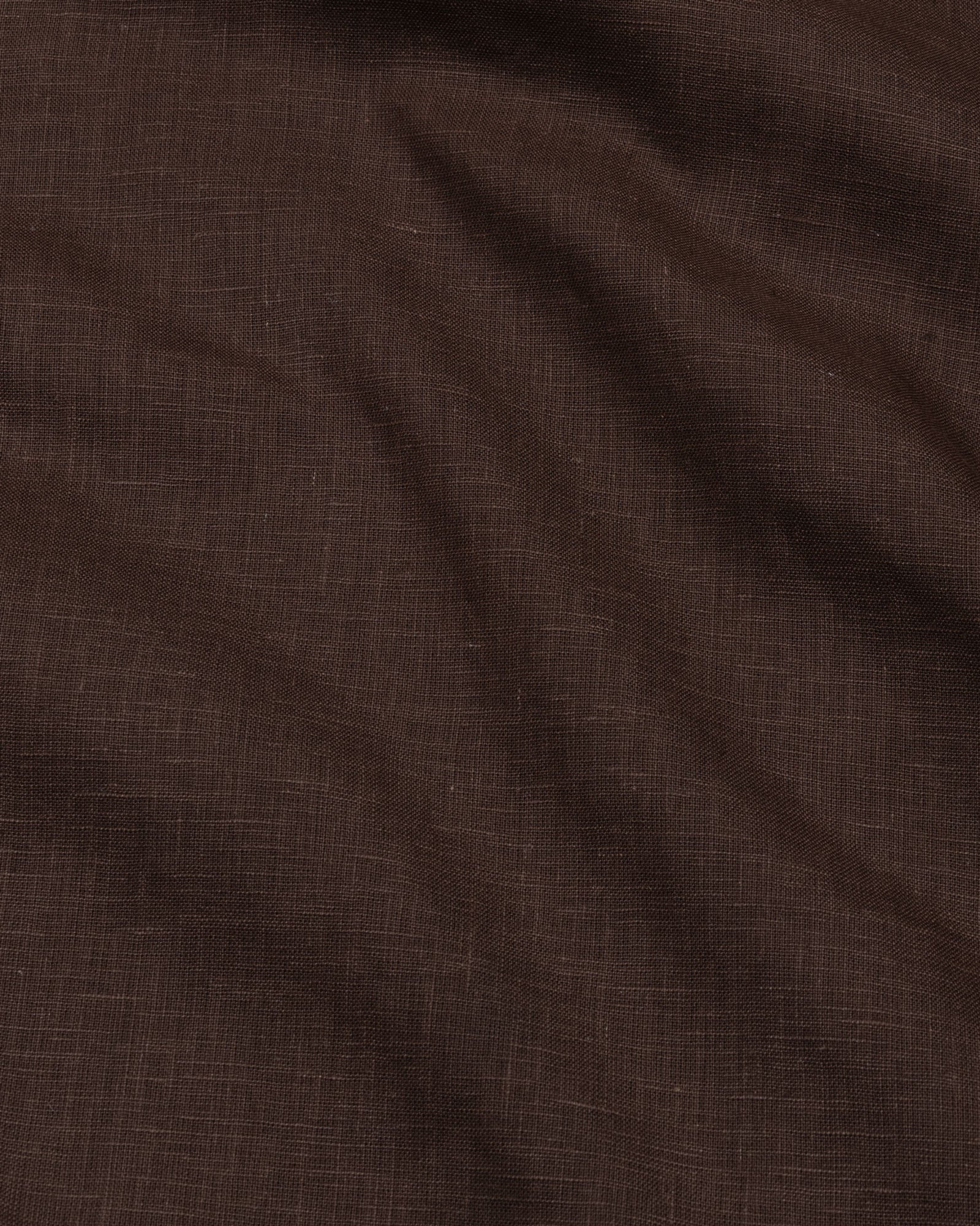 Fauren Coffee Plain Luxurious Linen Shirt - John Ellies