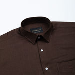 Fauren Coffee Plain Luxurious Linen Shirt - John Ellies