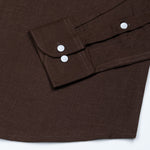 Fauren Coffee Plain Luxurious Linen Shirt - John Ellies