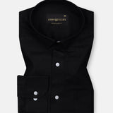 Fauren Black Plain Luxurious Linen Shirt - John Ellies
