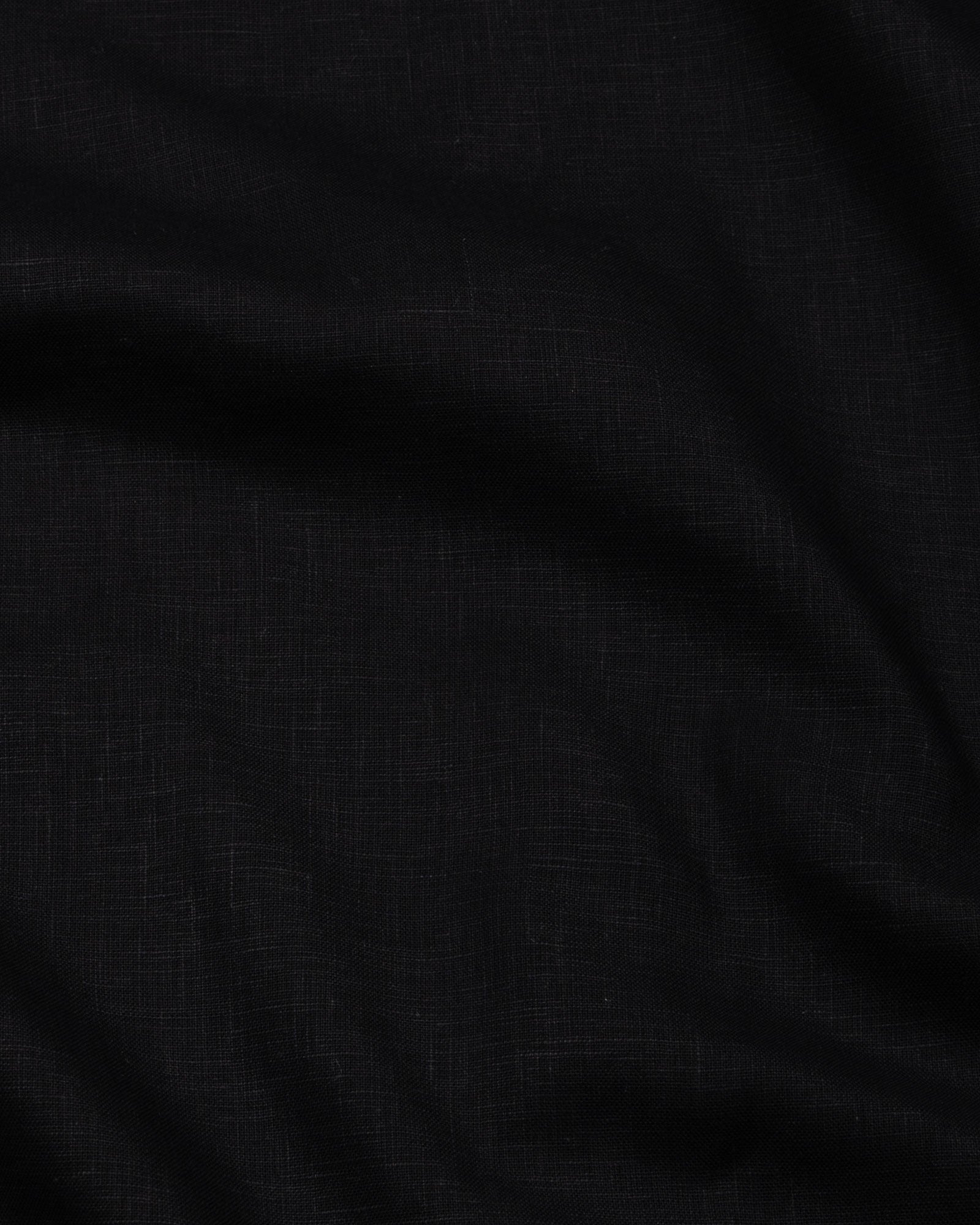 Fauren Black Plain Luxurious Linen Shirt - John Ellies