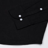 Fauren Black Plain Luxurious Linen Shirt - John Ellies