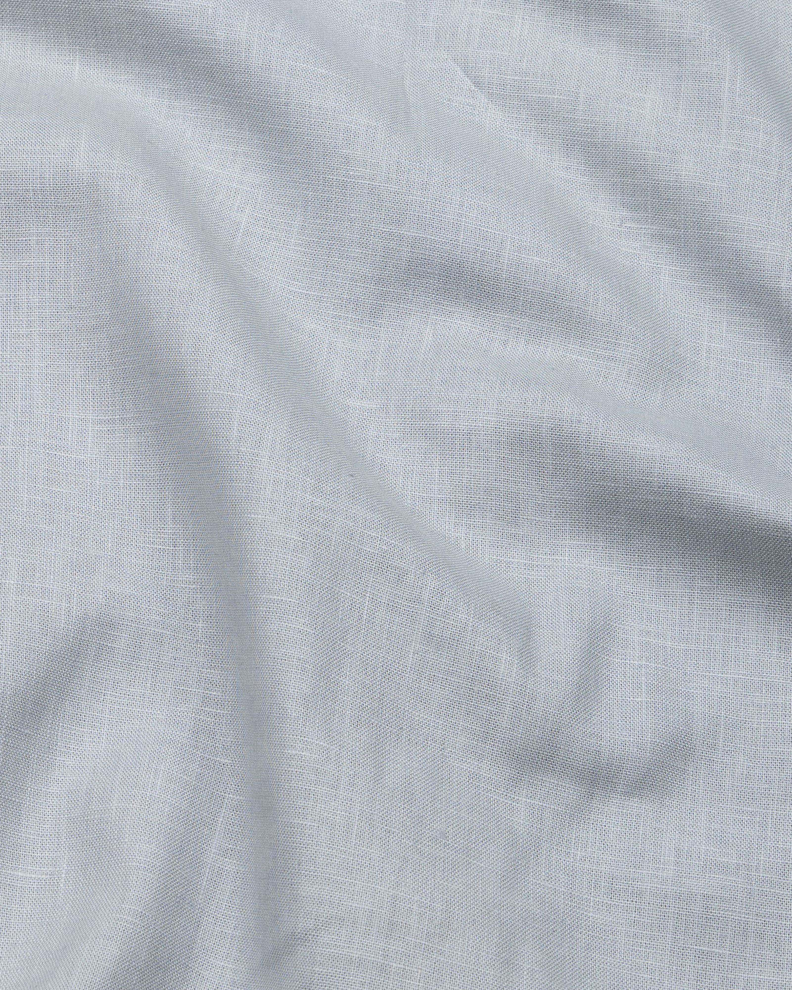 Fauren Silver Plain Luxurious Linen Shirt - John Ellies