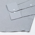 Fauren Silver Plain Luxurious Linen Shirt - John Ellies