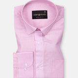 Fauren Pink Plain Luxurious Linen Shirt - John Ellies