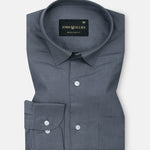 Fauren Grey Plain Luxurious Linen Shirt - John Ellies