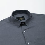 Fauren Grey Plain Luxurious Linen Shirt - John Ellies