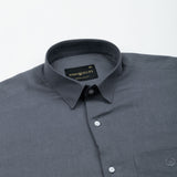 Fauren Grey Plain Luxurious Linen Shirt - John Ellies