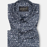 Rhanel Grey Cotton Printed Shirt - John Ellies
