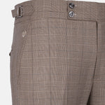 Sander Cream Checked Formal Italian Pant - John Ellies