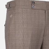 Sander Cream Checked Formal Italian Pant - John Ellies