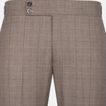 Sander Cream Checked Formal Italian Pant - John Ellies