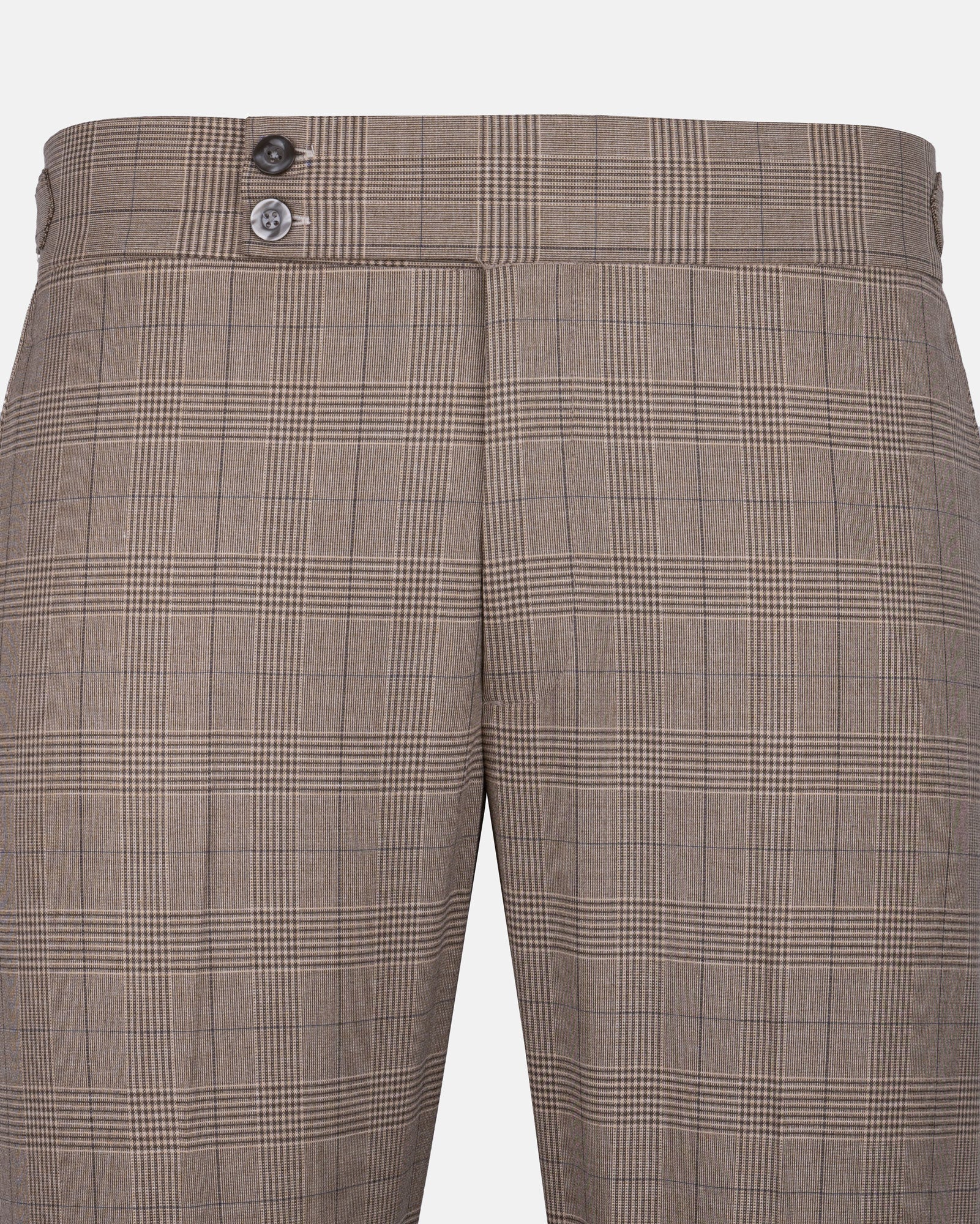 Sander Cream Checked Formal Italian Pant - John Ellies