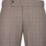 Sander Cream Checked Formal Italian Pant