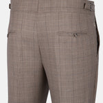 Sander Cream Checked Formal Italian Pant - John Ellies