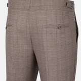 Sander Cream Checked Formal Italian Pant - John Ellies
