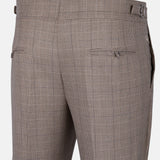 Sander Cream Checked Formal Italian Pant