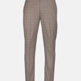 Sander Cream Checked Formal Italian Pant - John Ellies