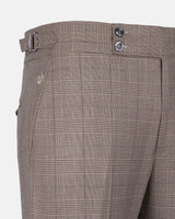 Sander Cream Checked Formal Italian Pant