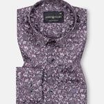 Rhanel Wine Cotton Printed Shirt - John Ellies
