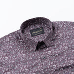 Rhanel Wine Cotton Printed Shirt - John Ellies