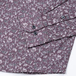 Rhanel Wine Cotton Printed Shirt - John Ellies