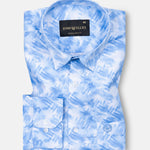 Rhanel Blue Cotton Printed Shirt - John Ellies