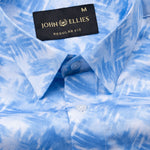 Rhanel Blue Cotton Printed Shirt - John Ellies