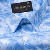 Rhanel Blue Cotton Printed Shirt - John Ellies