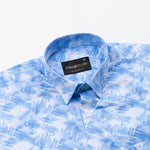 Rhanel Blue Cotton Printed Shirt - John Ellies