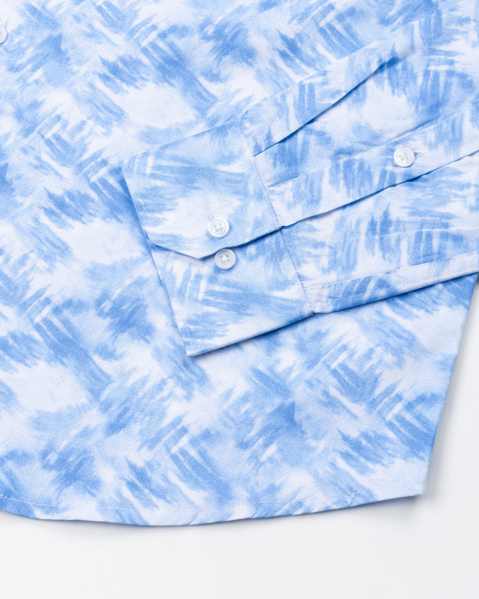 Rhanel Blue Cotton Printed Shirt - John Ellies