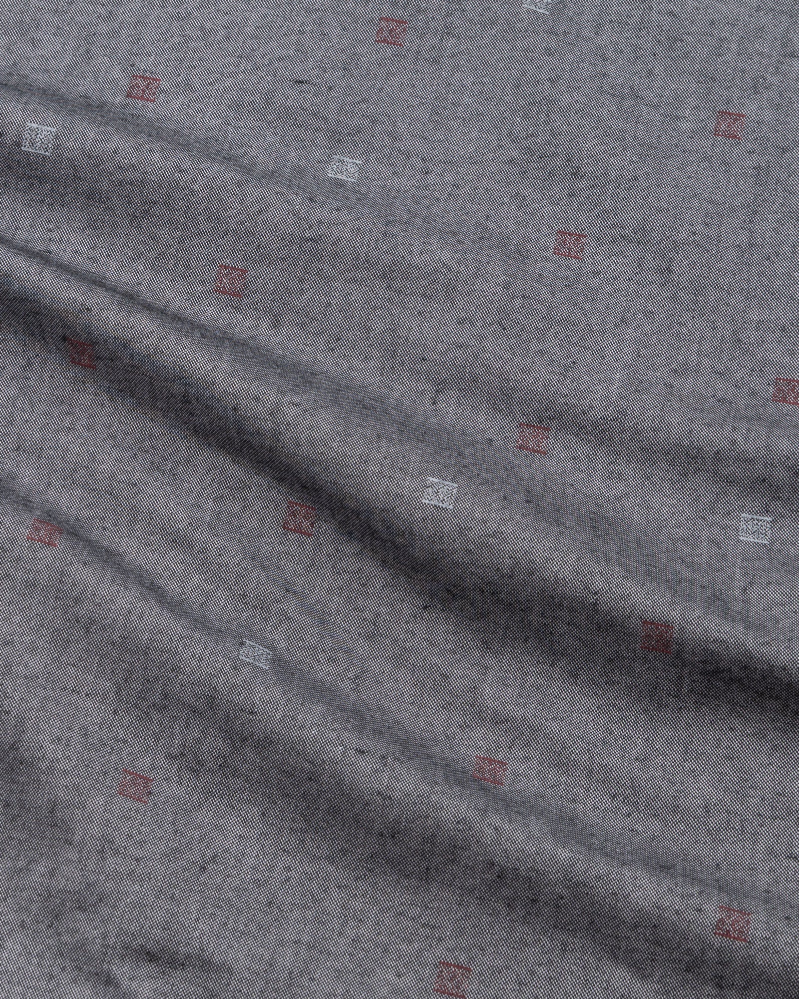 Eslen Black Oxford Cotton Printed Button Down Shirt - John Ellies