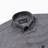 Eslen Black Oxford Cotton Printed Button Down Shirt - John Ellies