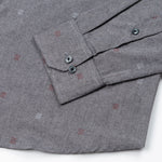 Eslen Black Oxford Cotton Printed Button Down Shirt - John Ellies