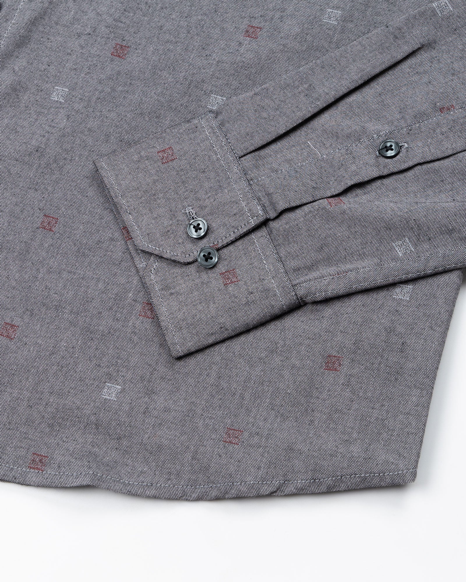 Eslen Black Oxford Cotton Printed Button Down Shirt - John Ellies