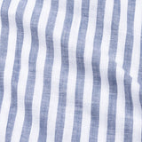 Mereux Navy Blue Stripe Linen Shirt - John Ellies