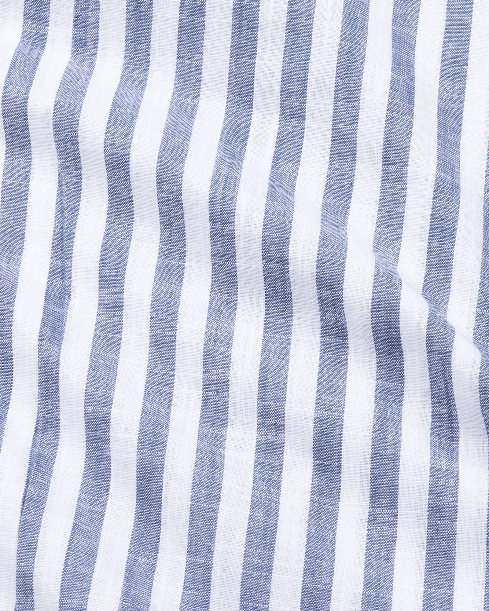 Mereux Navy Blue Stripe Linen Shirt - John Ellies