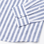 Mereux Navy Blue Stripe Linen Shirt - John Ellies