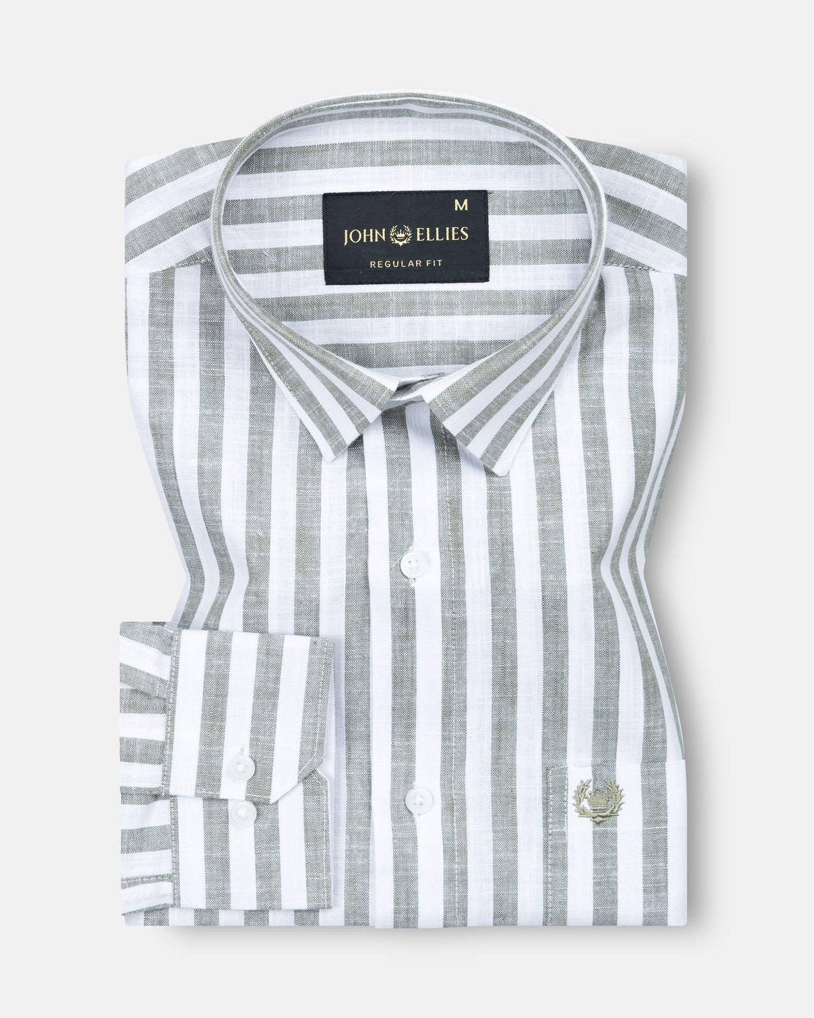 Mereux Green Stripe Linen Shirt - John Ellies