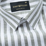 Mereux Green Stripe Linen Shirt - John Ellies