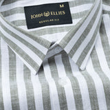 Mereux Green Stripe Linen Shirt - John Ellies