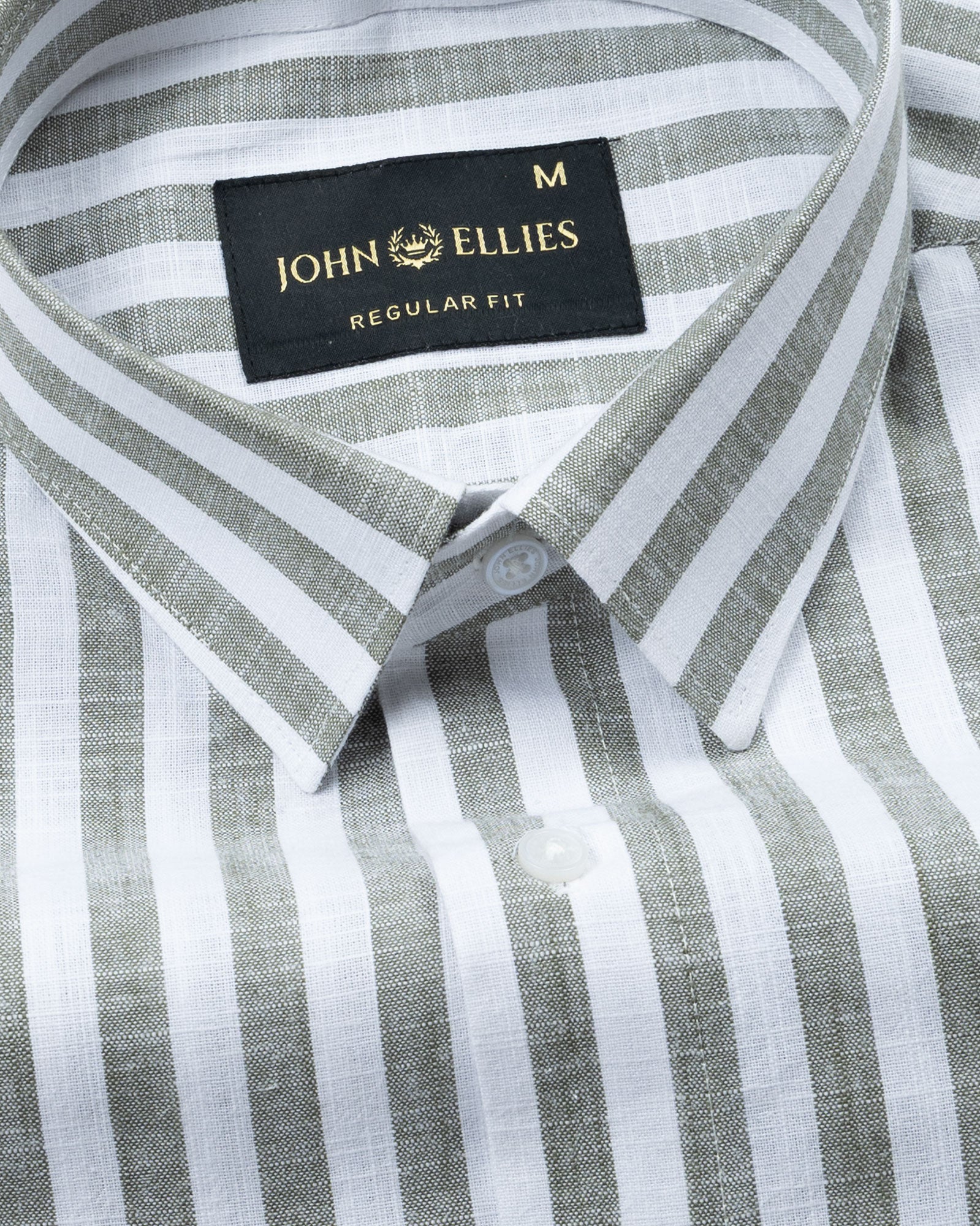 Mereux Green Stripe Linen Shirt - John Ellies