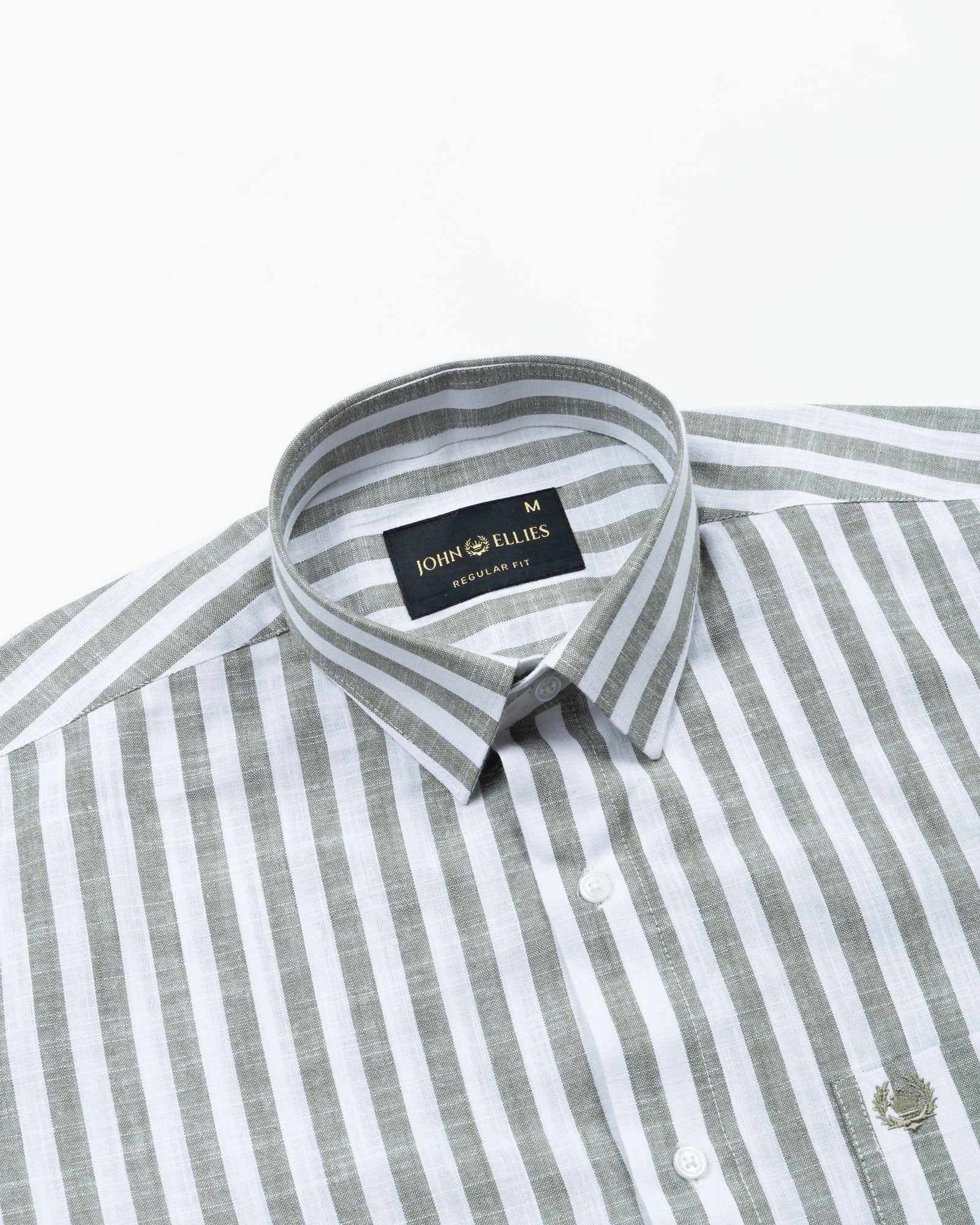 Mereux Green Stripe Linen Shirt - John Ellies