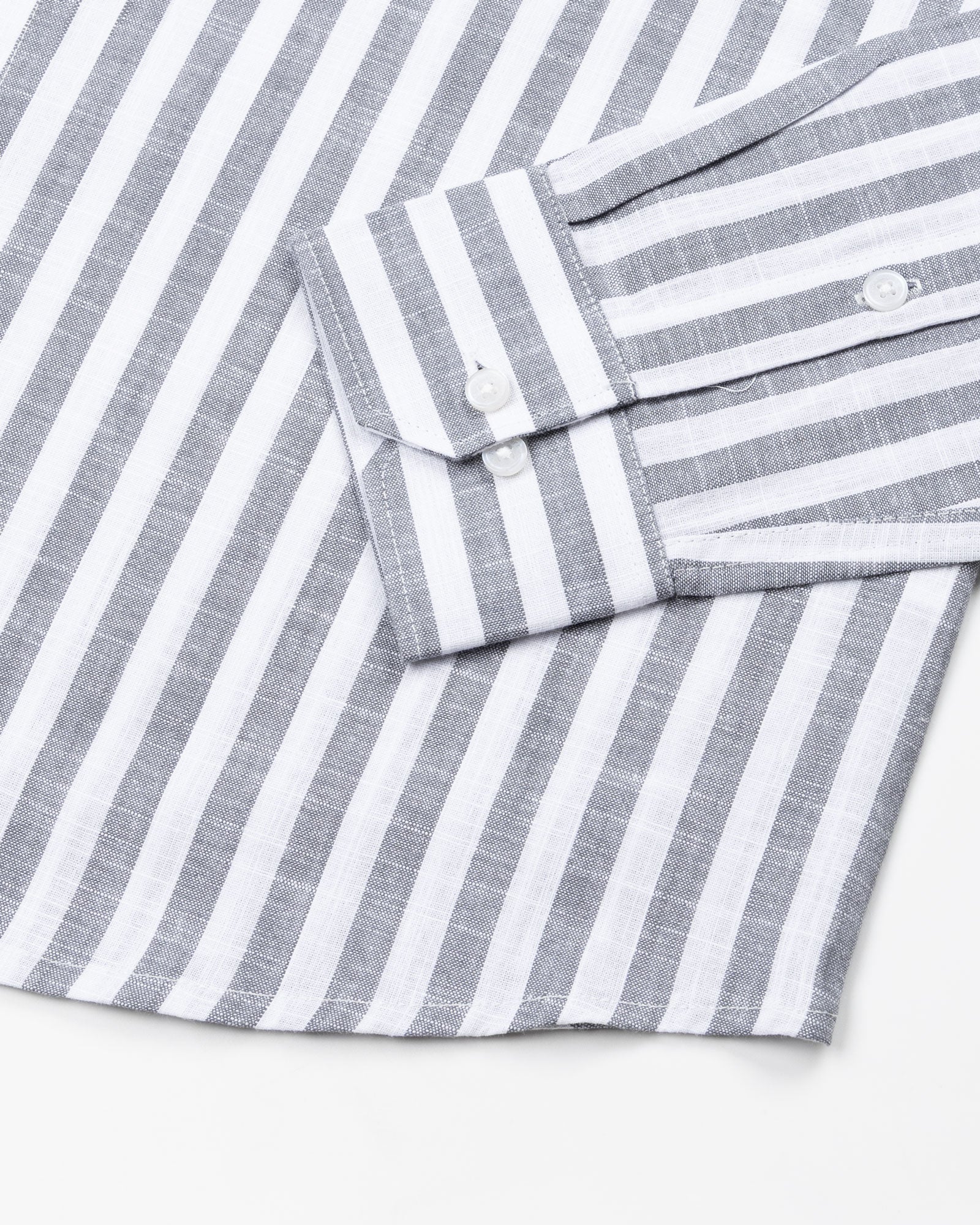 Mereux Black Stripe Linen Shirt - John Ellies