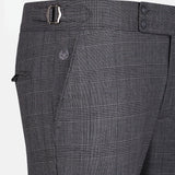 Sander Grey Checked Formal Italian Pant - John Ellies