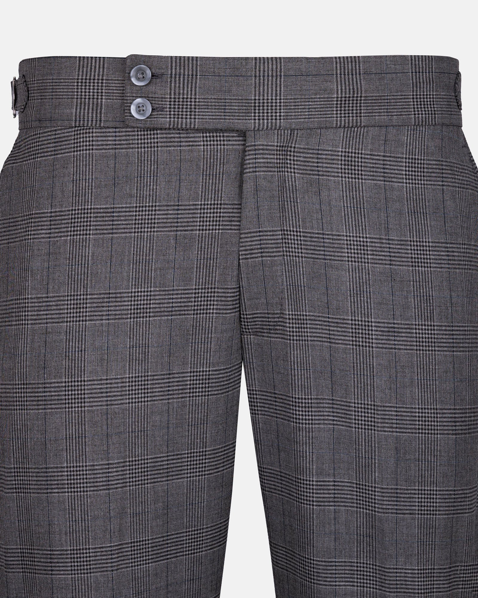 Sander Grey Checked Formal Italian Pant - John Ellies