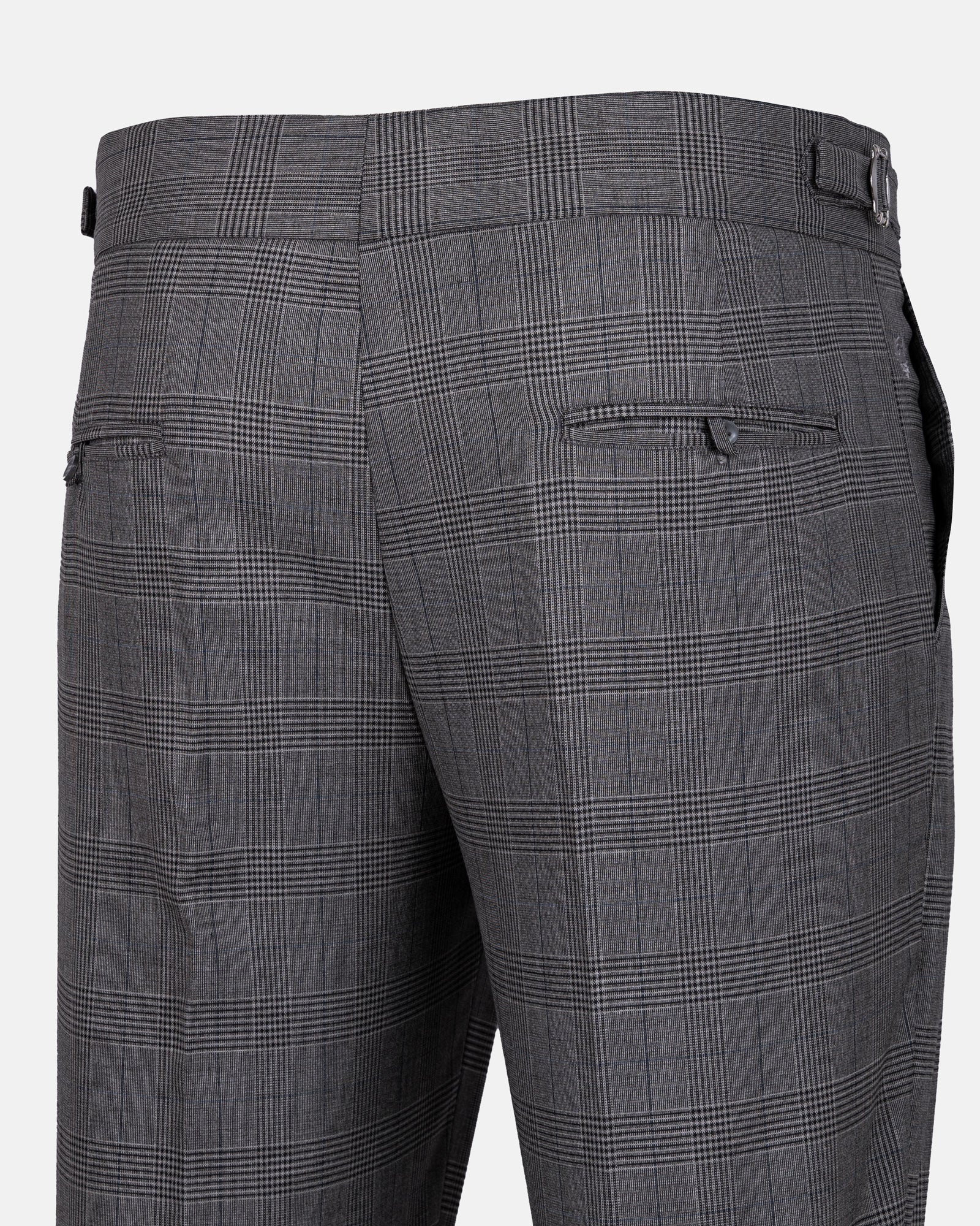 Sander Grey Checked Formal Italian Pant - John Ellies